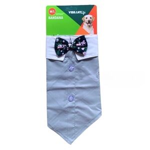 ❤️ 5 for $10 ONE Vibrant Life Dogs’ Bandana with Floral Bow Tie Size M/L